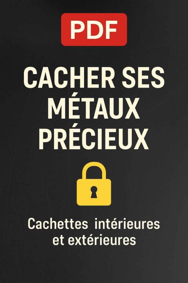 Couverture de la fiche téléchargeable « Cacher ses métaux précieux » au format PDF – Bibliothèque de l’Apocalypse