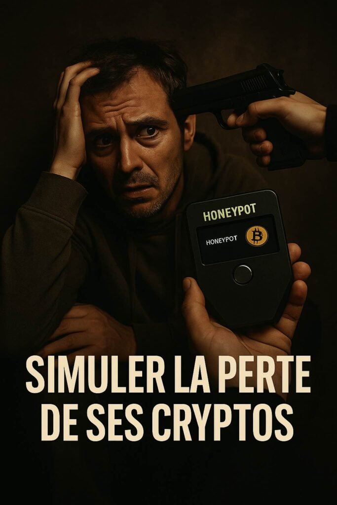 Simulation de perte de cryptomonnaies en cas d’enlèvement ou de menace physique, honeypot pour tromper les agresseurs