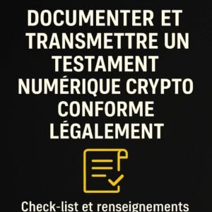 Couverture de la fiche téléchargeable « Documenter un testament numérique crypto » – Guide pratique au format PDF