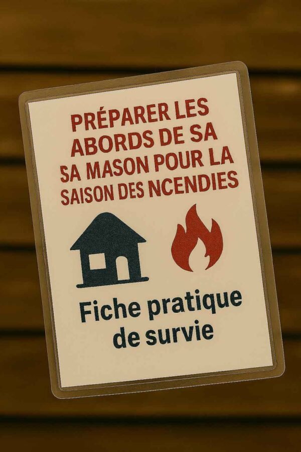 Préparer les abords de sa maison pour la saison des incendies — Fiche pratique de prévention