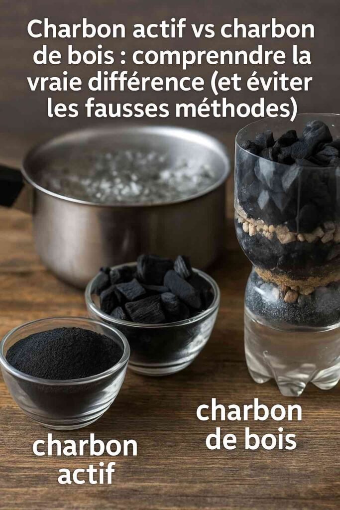 Charbon actif vs charbon de bois — comprendre la différence vitale pour la filtration de l’eau